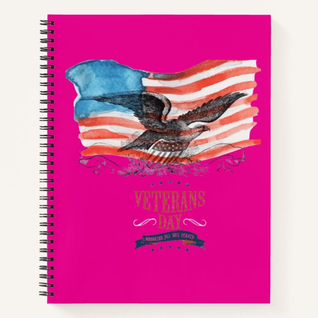 Carnet Patriots remembered hot pink (Devant)