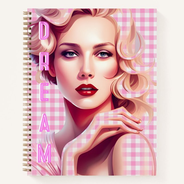 Carnet Patron de fille rose de rêve (Devant)