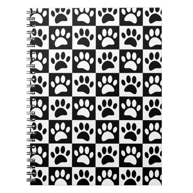 Carnet Patrouilles De Chien Noir Et Blanc En Carré Person (Devant)
