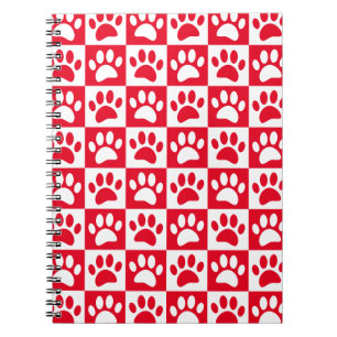 Carnet Patrouilles De Chien Rouge Et Blanc En Carré Perso
