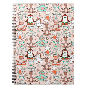 Carnet Patter les yoga poses   Yoga seamless pattern 51