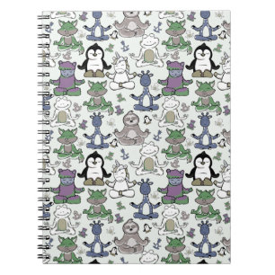 Carnet Patter les yoga poses   Yoga seamless pattern 66