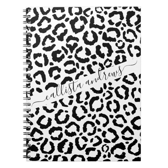 Carnet Patteries du Black White Leopard animal (Devant)