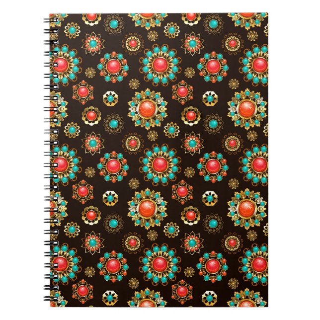 Carnet Pattern de Ethnic Brooches Seamless (Devant)
