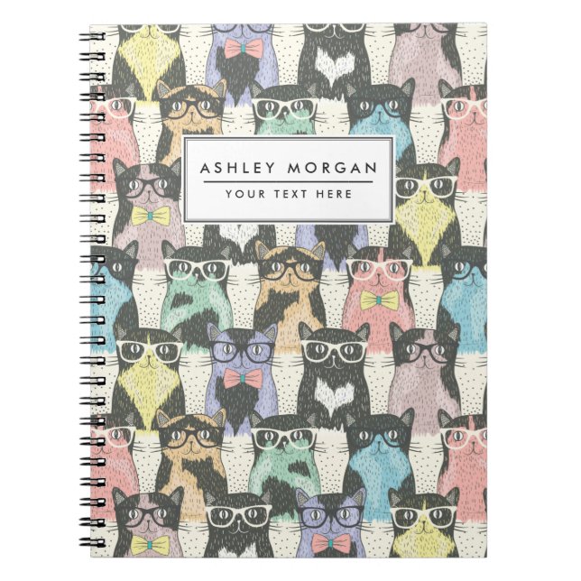 Carnet Patters de Cute Hipster Cats (Devant)