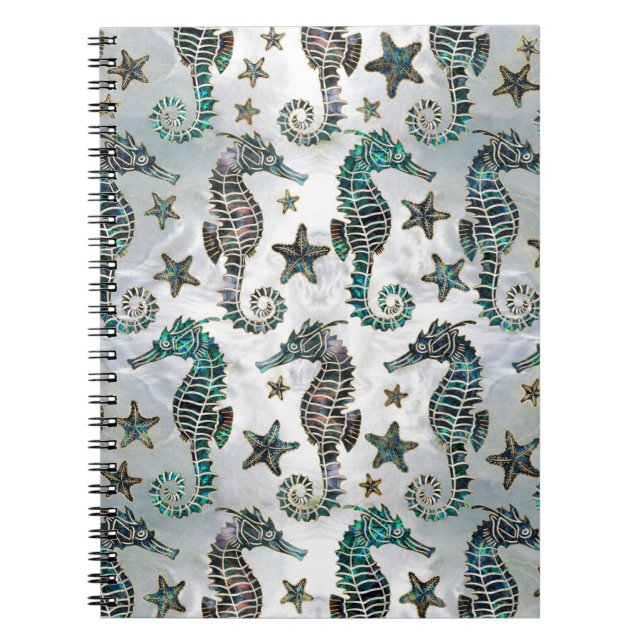 Carnet Patters Sea horse Starfish Abalone (Devant)