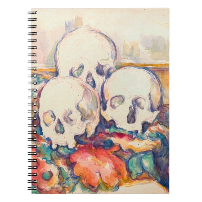 Carnet Paul Cezanne - Aquarelle à trois crânes (Devant)
