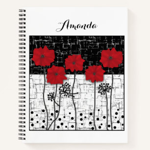 Carnet Pavot rouge