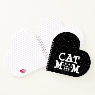Carnet Pawprint maman chat avec cheveux chats