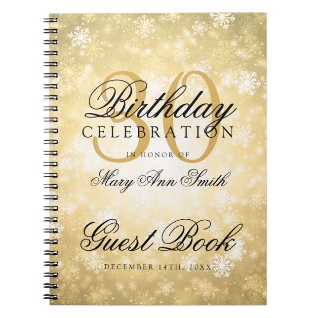 Carnet Pays des merveilles d'hiver d'or d'anniversaire de (Devant)