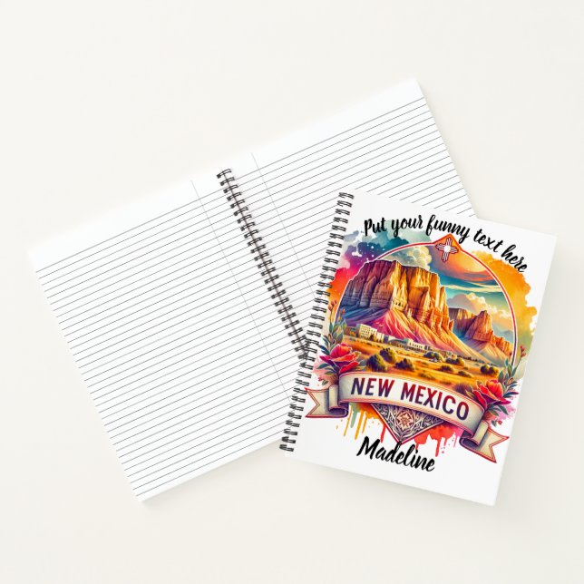Carnet Paysage animé du Nouveau-Mexique au coucher du sol (Intérieur)
