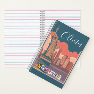 Carnet Paysage artistique de New York personnalisé