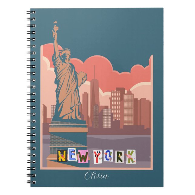 Carnet Paysage artistique de New York personnalisé (Devant)