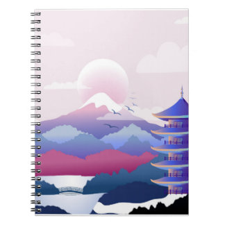 Carnet Paysage De Temple Paisible À L'Aube