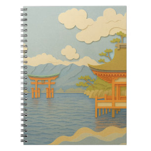 Carnet Paysage JAPONAIS   Itsukushima   Découpage du papi