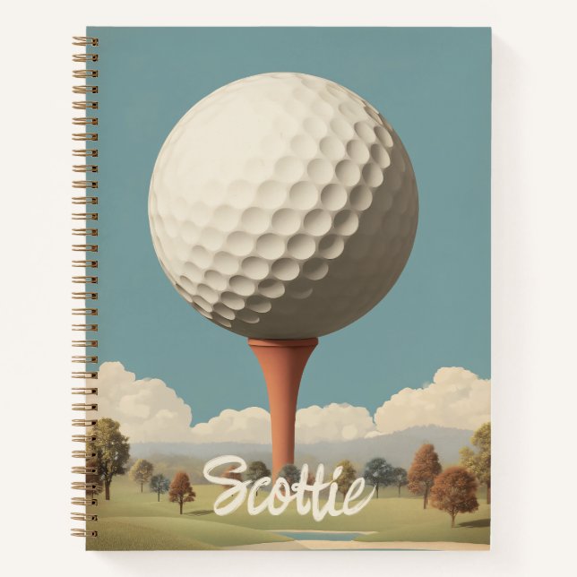 Carnet Paysage surréaliste de balle de golf (Devant)