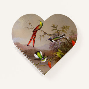 Carnet Paysage tropical avec dix colibris