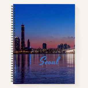 Carnet Paysage urbain de la ville de Séoul capitale de la