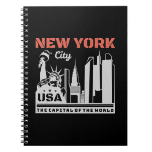 Carnet Paysage urbain de New York City USA Graphisme de v