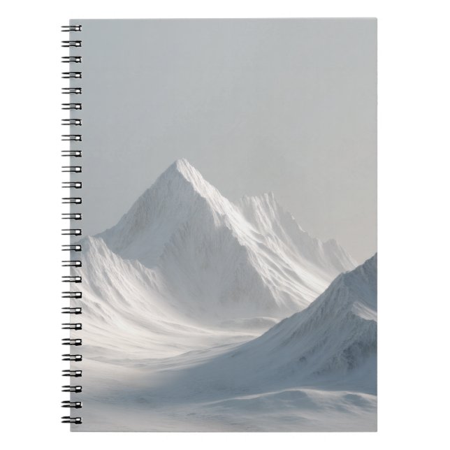 Carnet paysager minimal couvert de neige (Devant)
