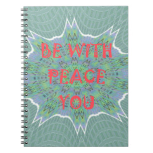 Carnet Peace Be With You Inspirational Graphic Art Text