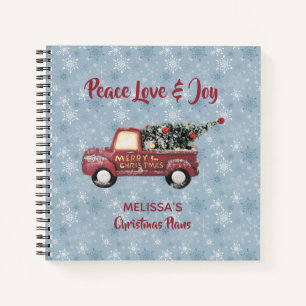 Carnet Peace Love & Joy Toy Camion Joyeux Noël