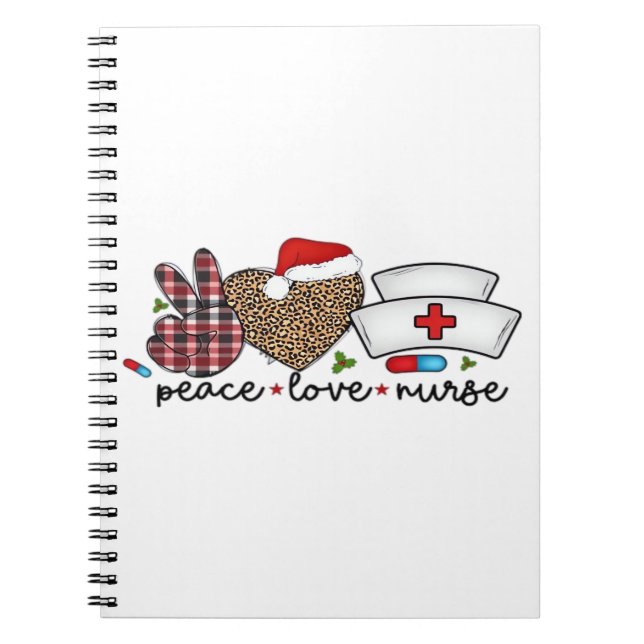 Carnet Peace Love Nurse, T-shirt classique Halloween (Devant)