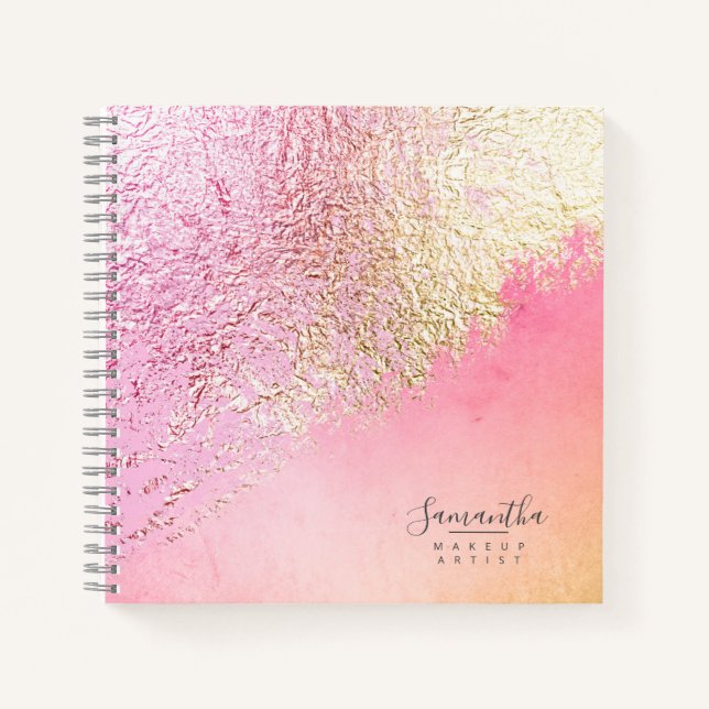 Carnet Peach Abstrait Gold Peach ID775 (Devant)