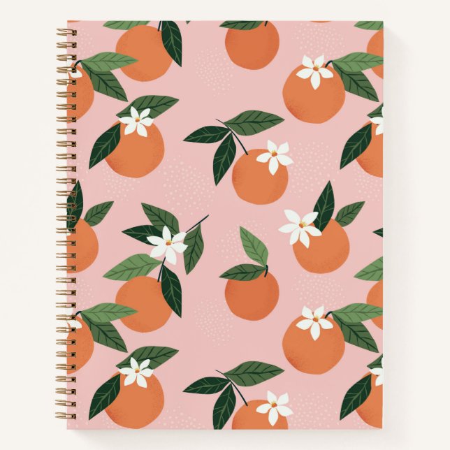 Carnet Peach Orange Juice Motif (Devant)