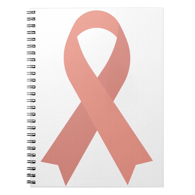 Carnet Peach Ribbon Endomètre Cancer utérin Cancer (Devant)