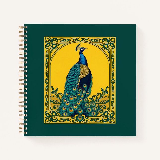 Carnet Peacock Art Nouveau (Devant)