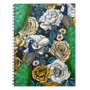 Carnet Peacocks dans le jardin rose 3