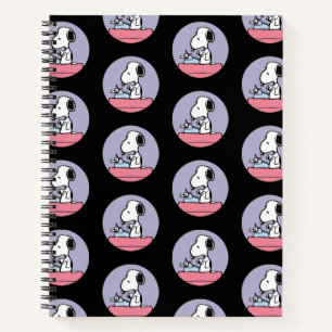 Carnet Peanuts Snoopy à la machine à écrire