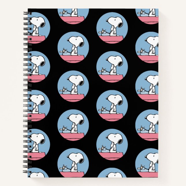Carnet Peanuts | Snoopy à la machine à écrire (Devant)