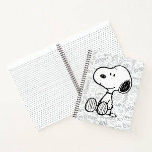 Carnet PEANUTS Snoopy on Black White Comics