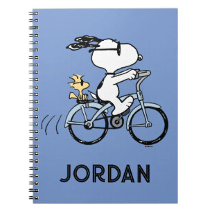Carnet Peanuts   Snoopy & Woodstock Bicyclette