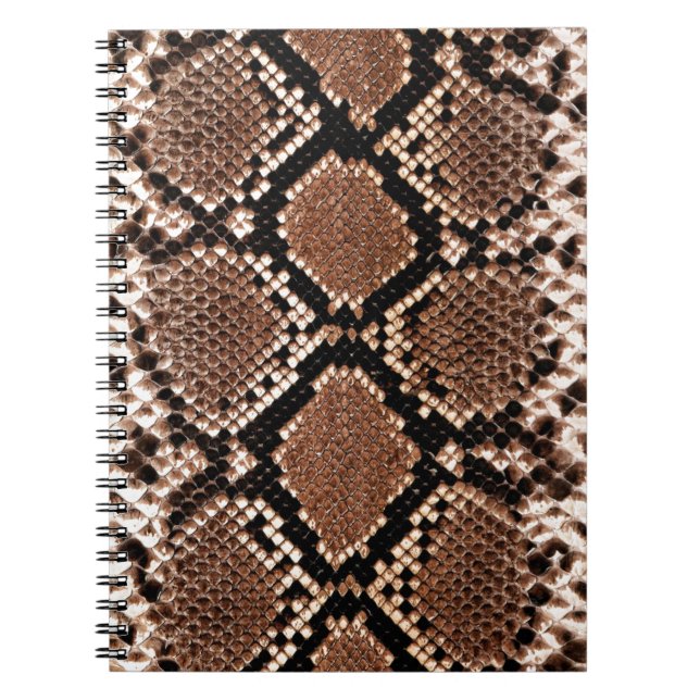 Carnet Peau de serpent à crotale diamant (Devant)