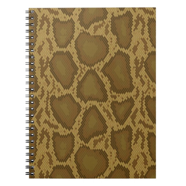 Carnet Peau de serpent, motif de reptile (Devant)