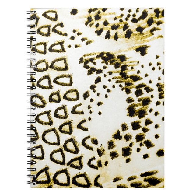 Carnet Peau de serpent répétable. Style Mode Jaune. BLANC (Devant)