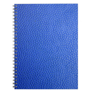 Carnet peau en cuir bleu