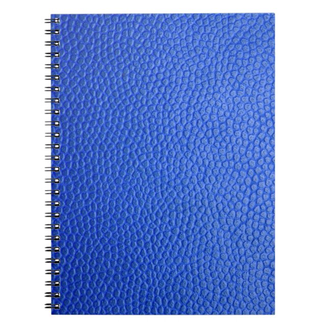 Carnet peau en cuir bleu (Devant)
