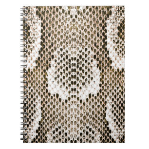 Carnet peau python, motif de serpent, motif de peau anima