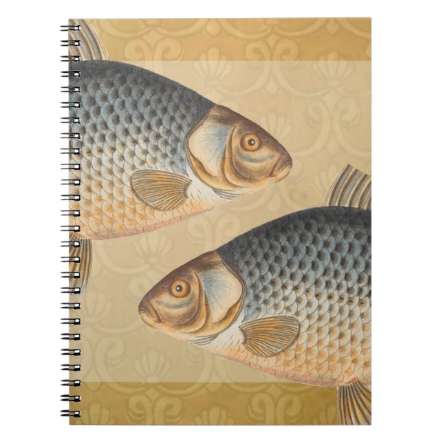 Carnet Pêche à la carpe peinture à l'eau douce (Devant)