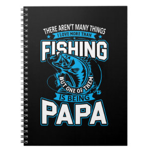 Carnet Pêche Art Papa aime plus que la pêche