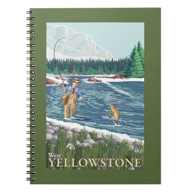Carnet Pêcheur à la mouche - West Yellowstone, Montana (Devant)