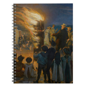 Carnet Peder Severin Kroyer - Feu de la veille de la Sain