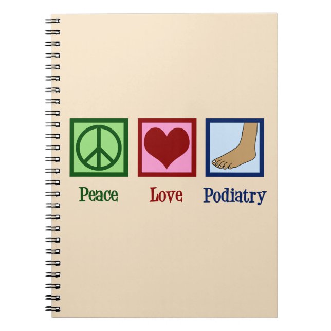 Carnet Pédicurie d'amour de paix (Devant)