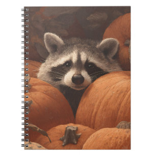 Carnet Peekaboo Raccoon Citrouille Patch Art
