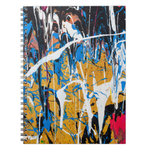 Carnet Peinture à goutte colorée : mur de graffiti.