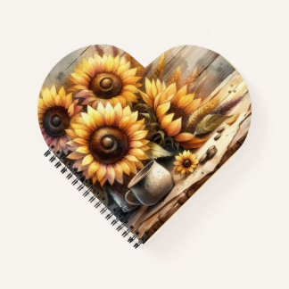 Carnet Peinture à l'aquarelle Tournesols